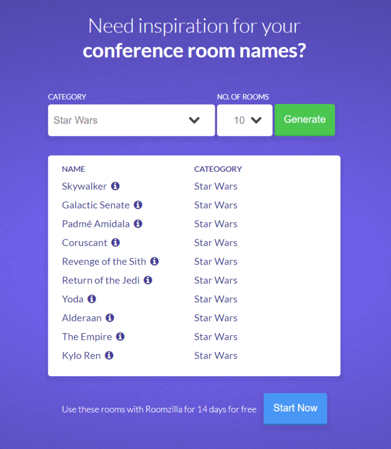 Conference Room Names Generator Inspiring Ideas Roomzilla